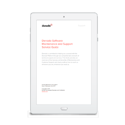 Denodo Maintenance and Support Service Guide